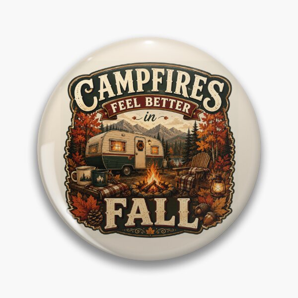 Item preview, Campfires Feel Better in Fall – Autumn Camping RV Design designed and sold by astersgraphics.