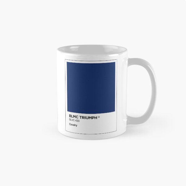 Item preview, BL Triumph Cavarly Blue colour swatch Mug & Sticker designed and sold by RJWautographics Mugs and Stickers.