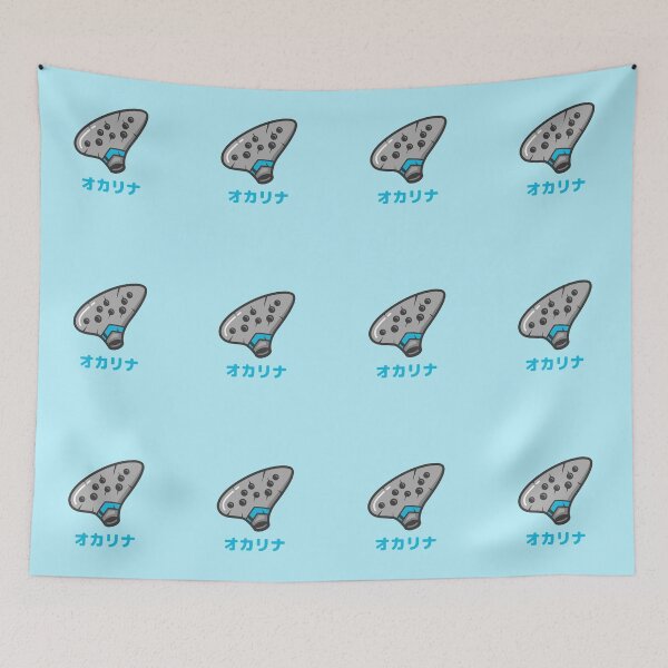 Item preview, Ocarina Gray and Blue Japanese designed and sold by DJCartoonDesigns.