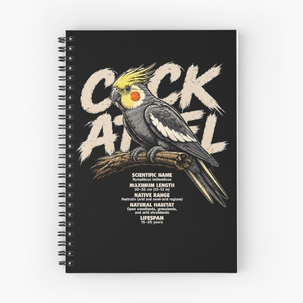 Item preview, Charming cockatiel illustration with fun facts designed and sold by rafaeltto.
