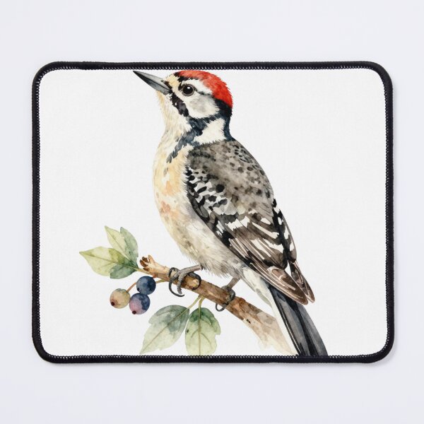 Item preview, Woodpecker Watercolor Illustration | Elegant Woodpecker Songbird Nature Artwork designed and sold by Rood Art Studio.