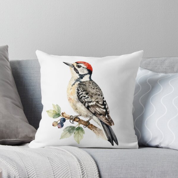 Item preview, Woodpecker Watercolor Illustration | Elegant Woodpecker Songbird Nature Artwork designed and sold by Rood Art Studio.