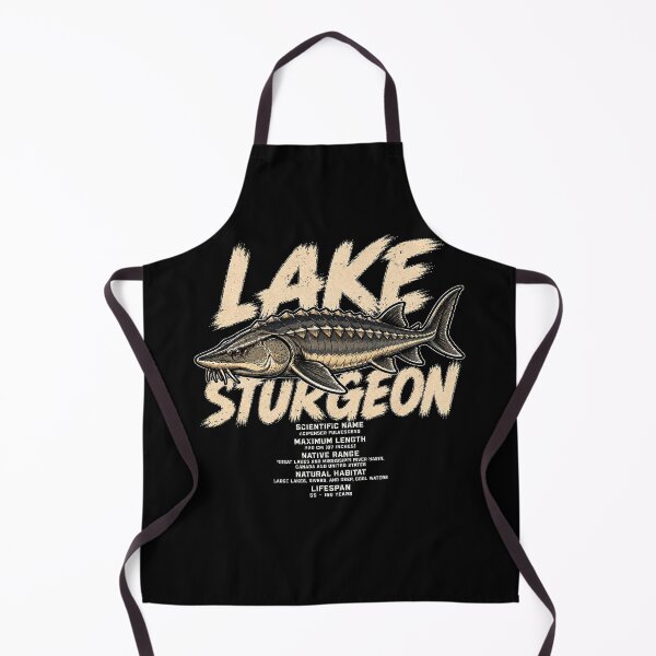 Item preview, Vintage lake sturgeon illustration with detailed info designed and sold by rafaeltto.