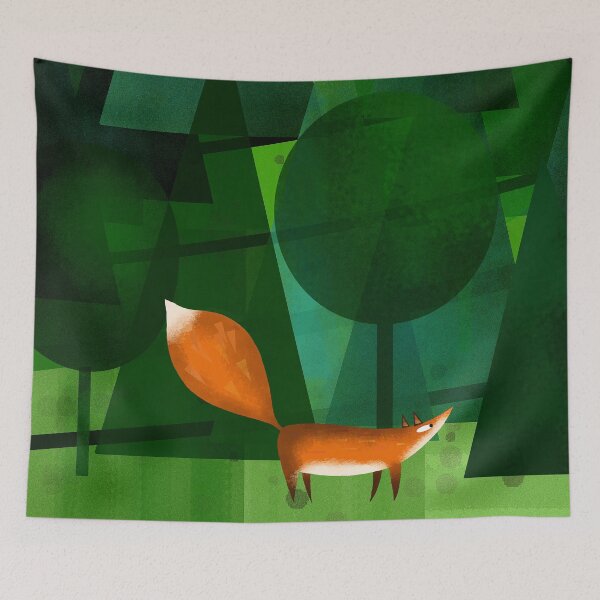 Artikelvorschau, Fuchs im geometrischen Wald entworfen und verkauft von Andrew Hitchen.