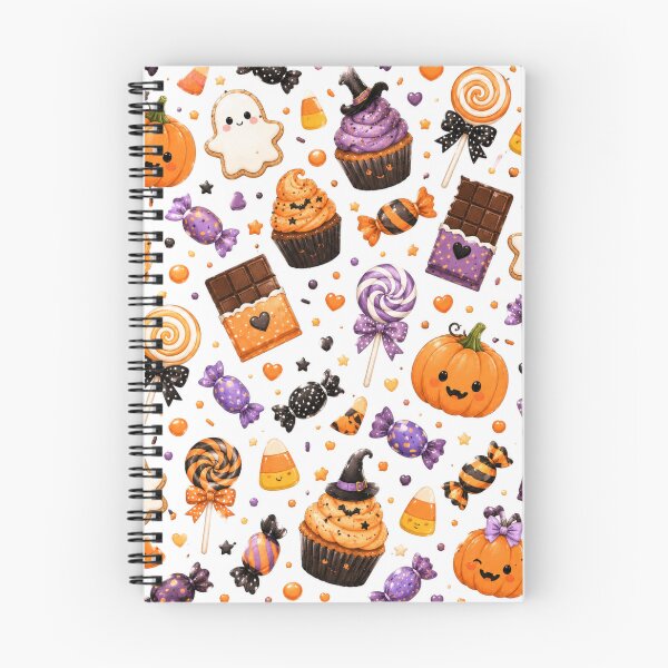 Item preview, Cute Kawaii Halloween Candy Pattern with Pumpkins, Ghosts & Sweets designed and sold by DreamPixelPrint.