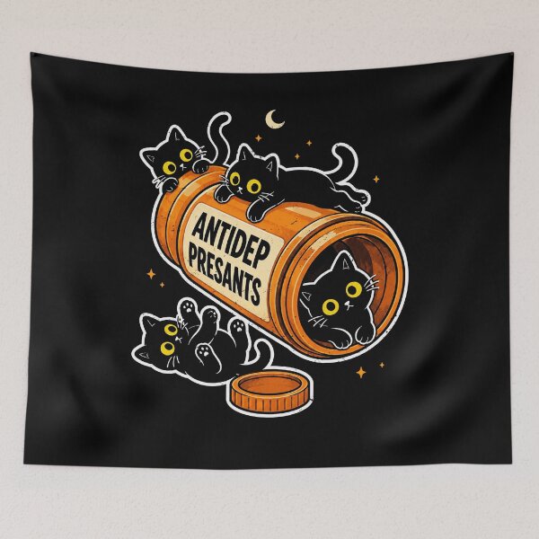 Item preview, Cute black cats in a jar of antidote presents designed and sold by rafaeltto.