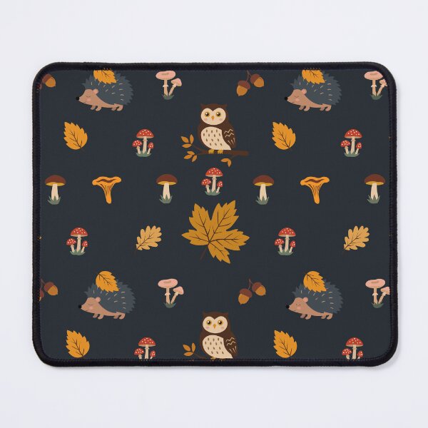 Item preview, Autumn Forest Pattern Owl Hedgehog Mushrooms Leaves designed and sold by ElenMart.