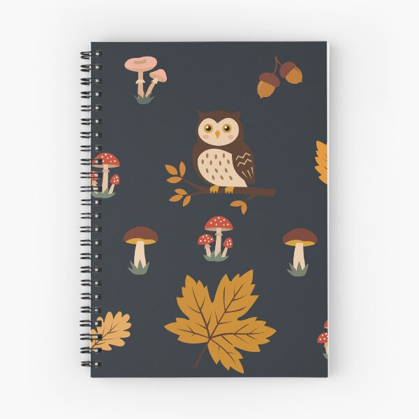 Item preview, Autumn Forest Pattern Owl Hedgehog Mushrooms Leaves designed and sold by ElenMart.