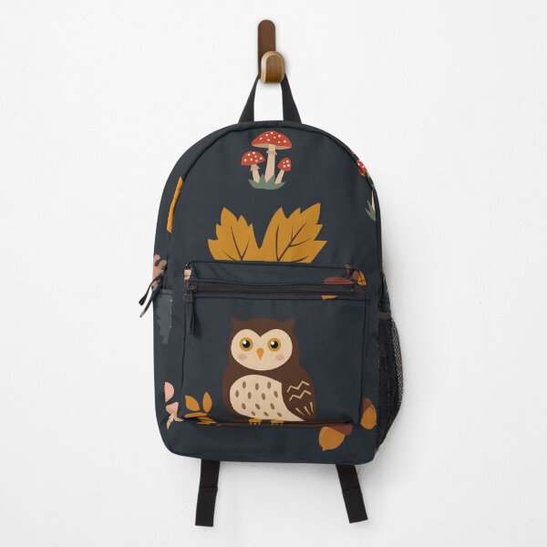 Item preview, Autumn Forest Pattern Owl Hedgehog Mushrooms Leaves designed and sold by ElenMart.