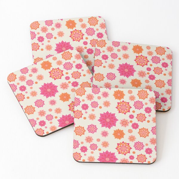 Item preview, Pink Orange Floral Seamless Vector Pattern designed and sold by prapapon.