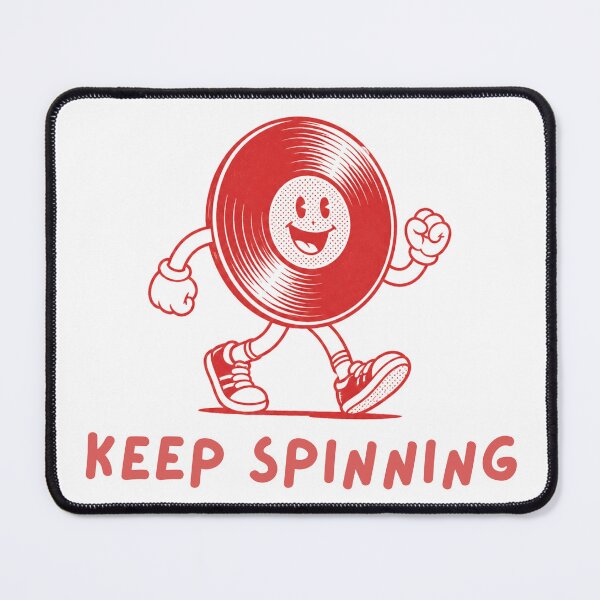 Item preview, Keep Spinning Retro Vinyl Record Walking Tee designed and sold by Record Lovers.