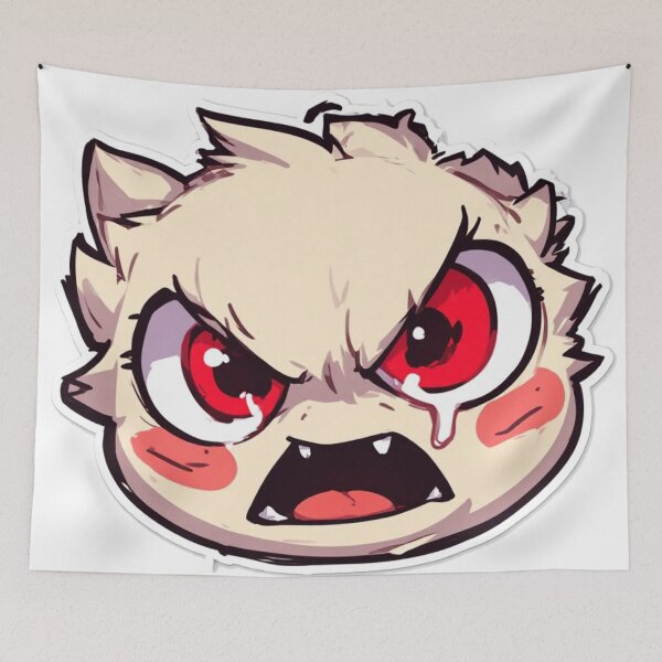 Item preview, Angry Fluffy Cat Red Eyes Funny designed and sold by YAM716.