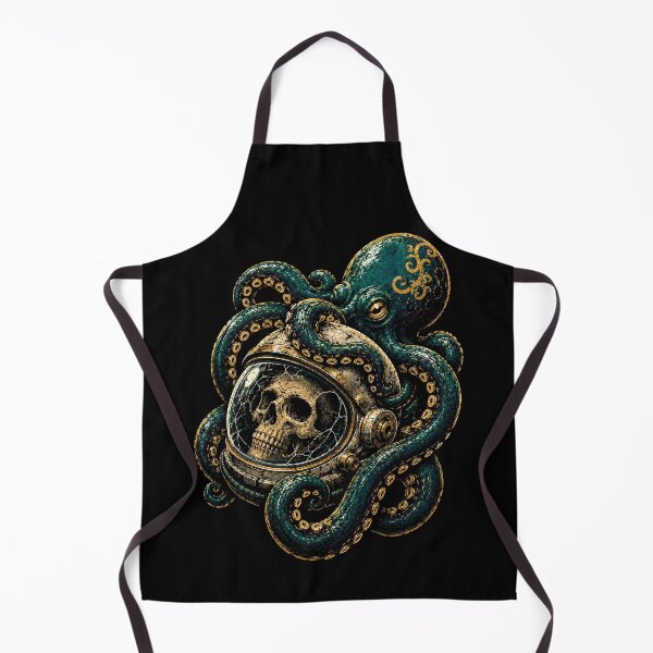 Item preview, skull in an astronaut helmet with an octopus design halloween designed and sold by rafaeltto.