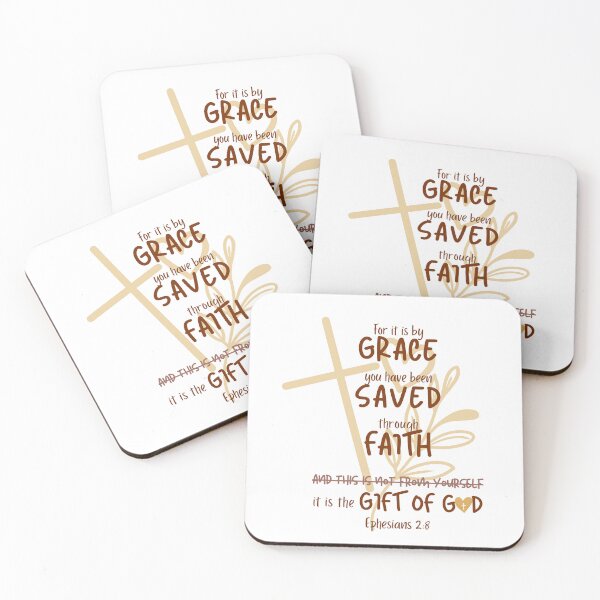 Item preview, Ephesians 2:8 – Saved by Grace Through Faith | Christian Bible Verse Design designed and sold by Conduit Tees.