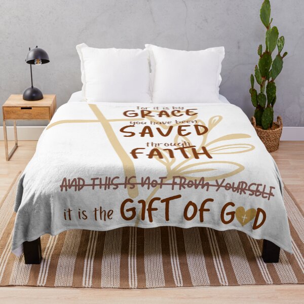 Item preview, Ephesians 2:8 – Saved by Grace Through Faith | Christian Bible Verse Design designed and sold by Conduit Tees.