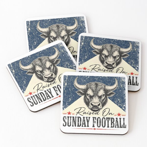 Item preview, Raised On Sunday Football Bull Vintage T-Shirt designed and sold by JanetDiaz93774.