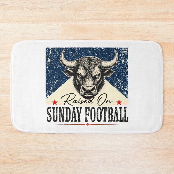 Item preview, Raised On Sunday Football Bull Vintage T-Shirt designed and sold by JanetDiaz93774.