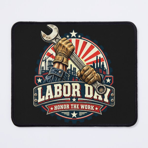 Item preview, Labor Day Honor The Work - Vintage American Worker Badge designed and sold by noristore.