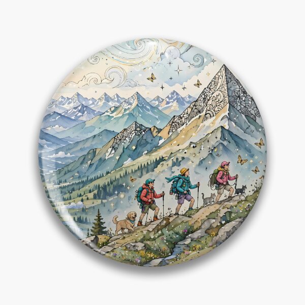 Item preview, Mountain Hike with Pets designed and sold by m-y-A-I-A-R-T-.