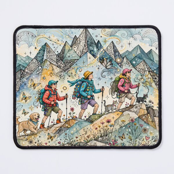 Item preview, Mountain Hike with Pets designed and sold by m-y-A-I-A-R-T-.