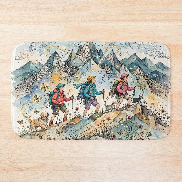 Item preview, Mountain Hike with Pets designed and sold by m-y-A-I-A-R-T-.