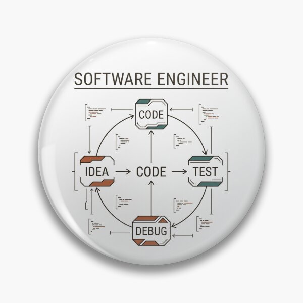 Item preview, Code Test Debug Repeat Software Engineer designed and sold by Amr Darwish Graphic designer.