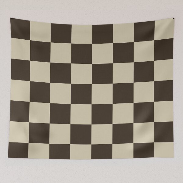 Item preview, Chocolate brown Checkered Pattern vintage style Plaid medium  designed and sold by DColourMuse.