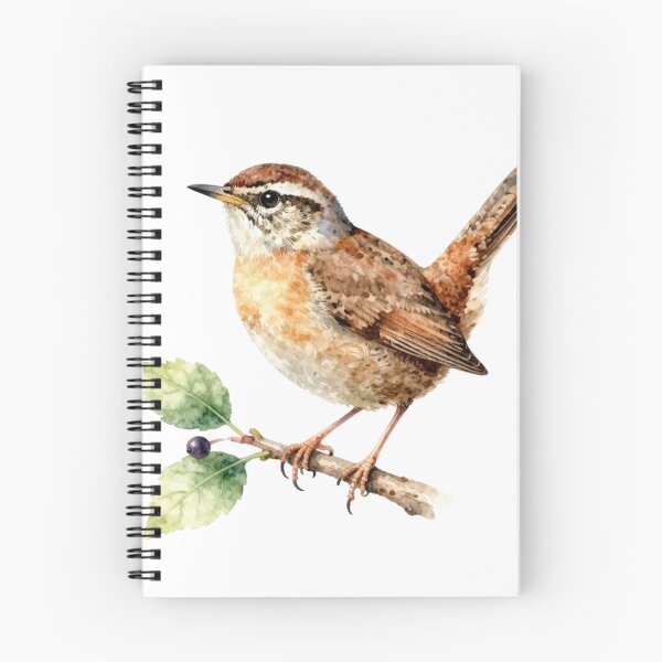 Item preview, Wren Bird Watercolor Illustration | Elegant Wren Bird Songbird Nature Artwork designed and sold by Rood Art Studio.