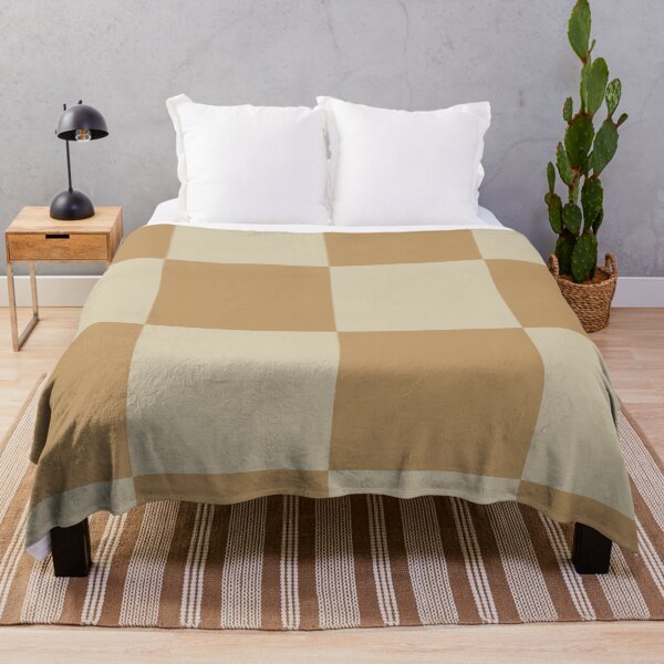 Item preview, Carmel mustard yellow Checkered Pattern vintage style Plaid large designed and sold by DColourMuse.
