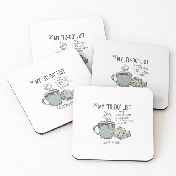 Item preview, Office Anarchy Coffee To Do List Graphic designed and sold by Exquisite Design Studio „Paculówka”.