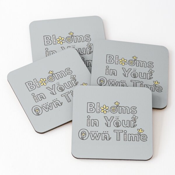 Item preview, Blooms In Your Own Time Gentle Self-Care Typography Design designed and sold by ManggaeJM.