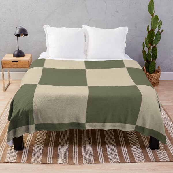 Item preview, moss olives Green Checkered Pattern vintage style Plaid large designed and sold by DColourMuse.