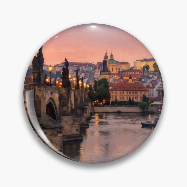 Item preview, Charles Bridge at Dusk, Prague designed and sold by RedPeaStudio.