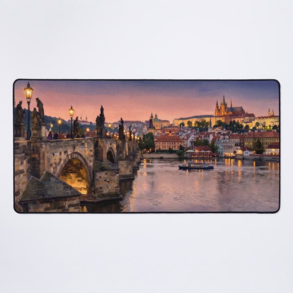 Item preview, Charles Bridge at Dusk, Prague designed and sold by RedPeaStudio.