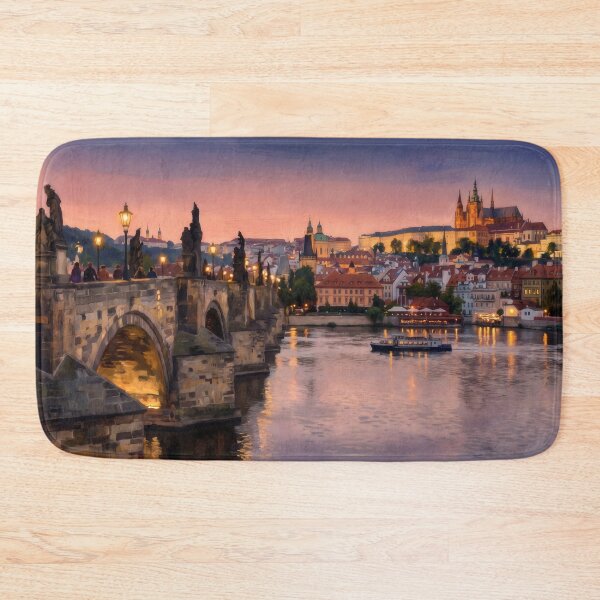 Item preview, Charles Bridge at Dusk, Prague designed and sold by RedPeaStudio.