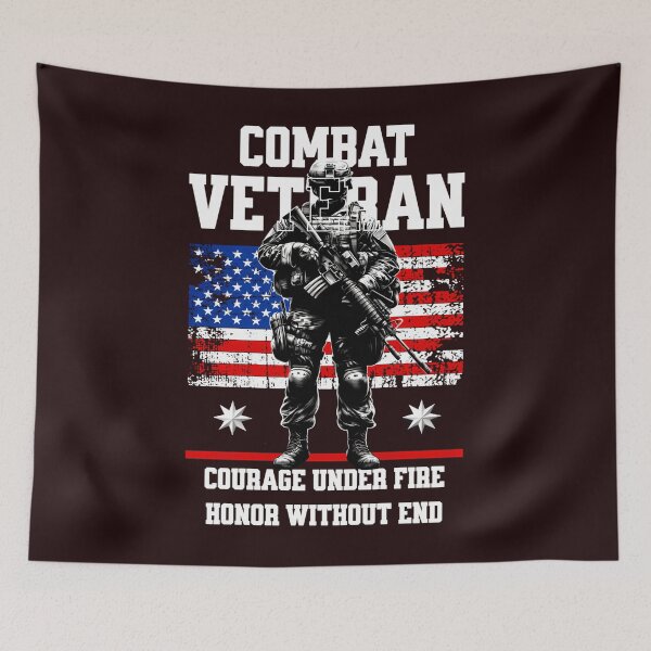 Item preview, Combat Veteran American Flag Tribute designed and sold by ByLengdisan.