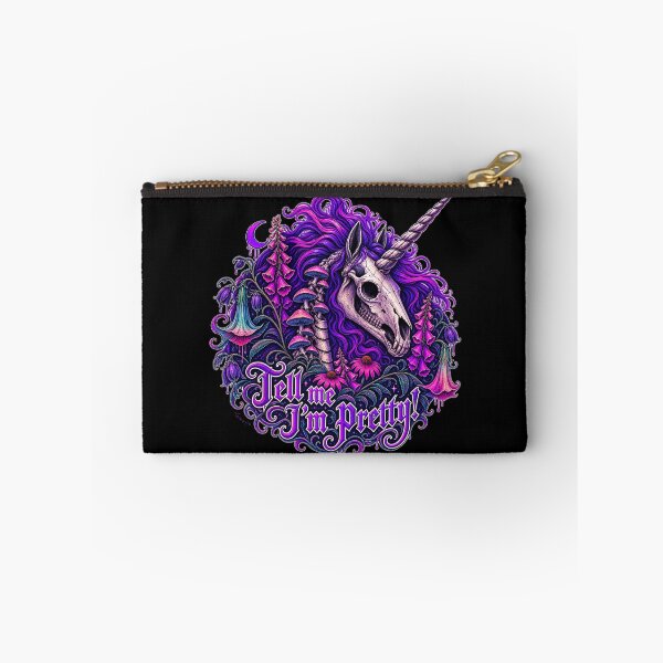 Item preview, Tell Me I’m Pretty Gothic Unicorn Skull designed and sold by UnicornAndRaven .