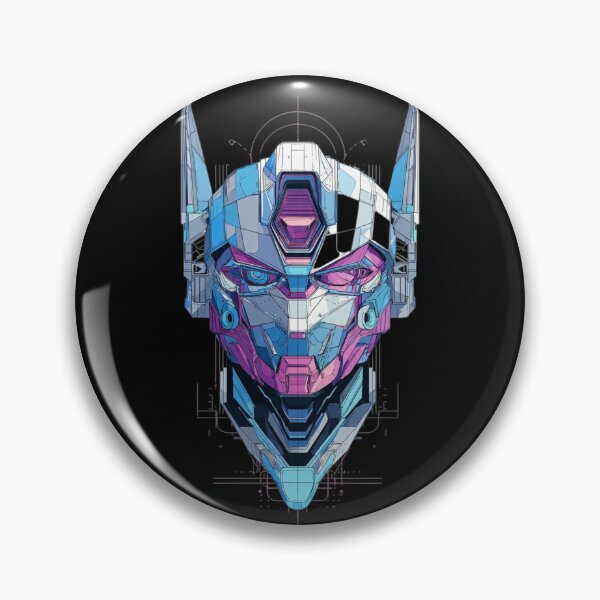 Item preview, Geometric Cyber Robot Head – Futuristic Sci-Fi & Mecha Design designed and sold by GeoBeast.