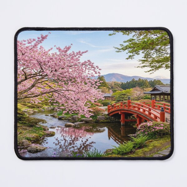 Item preview, Traditional Japanese Garden with Cherry Blossoms designed and sold by Solomon-Ent-144.