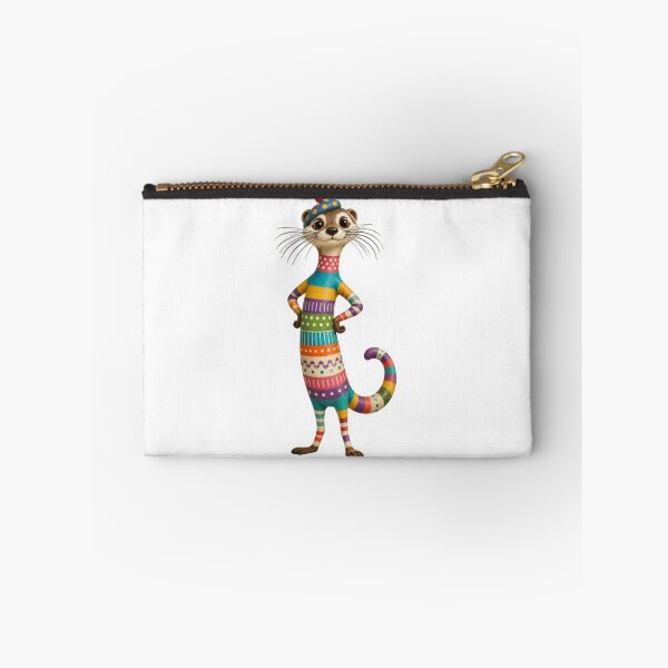 Item preview, Colorful Dressed Weasel in Wooden Texture Style designed and sold by Snurly.