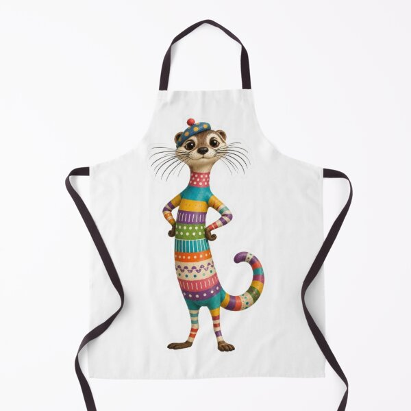 Item preview, Colorful Dressed Weasel in Wooden Texture Style designed and sold by Snurly.