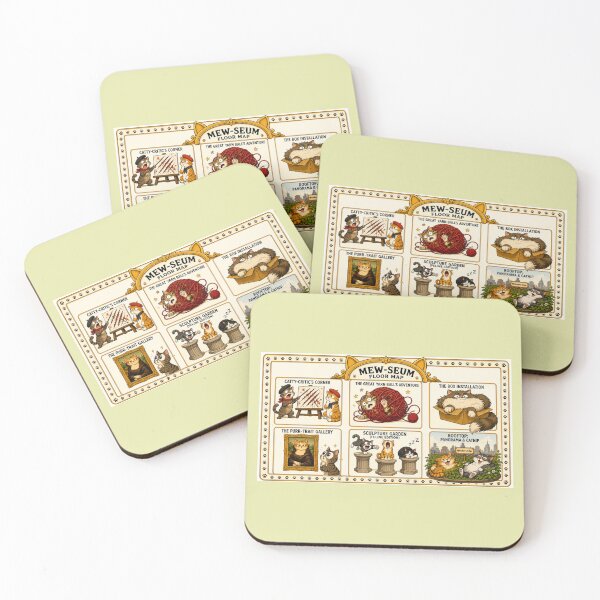 Item preview, Mew-Seum Cat Floor Map - Funny Art Gallery and Cute Kitty Museum Parody designed and sold by SammyMorry.