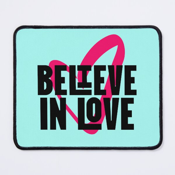 Item preview, Believe In Love Pink Heart Typography Graphic Design designed and sold by PrintandJoy.