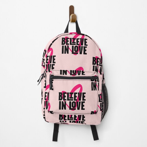 Item preview, Believe In Love Pink Heart Typography Graphic Design designed and sold by PrintandJoy.