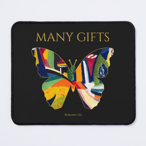 Item preview, Many Gifts Romans 12:6 Christian Butterfly – One Body Scripture Art designed and sold by KittenAndCo.