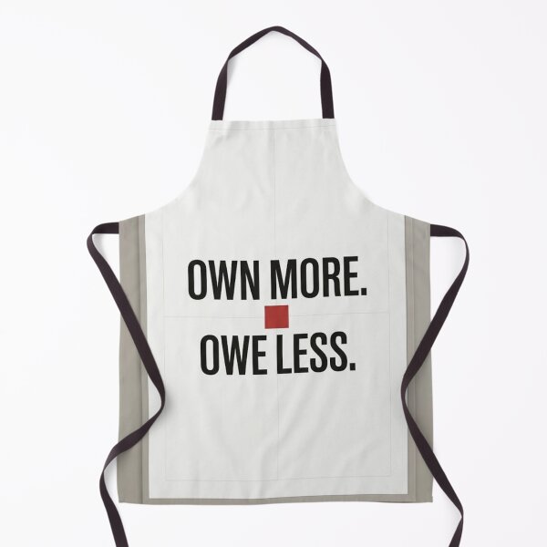 Item preview, Own More Owe Less Swiss Typography Poster designed and sold by Zaramodo.