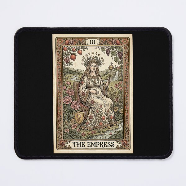 Item preview, The Empress Tarot Card Goddess Peony Botanical Divine Feminine Art Print designed and sold by FemmePrintHaven.