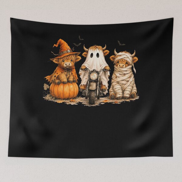Item preview, Highland Cow Halloween Spooky Season designed and sold by Trippy-Toad.