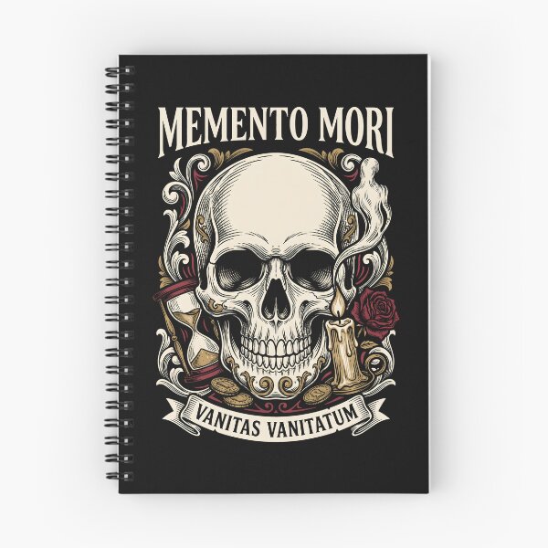 Item preview, Memento Mori Skull - Stoic Philosophy Dark Academia designed and sold by SplashTastic.
