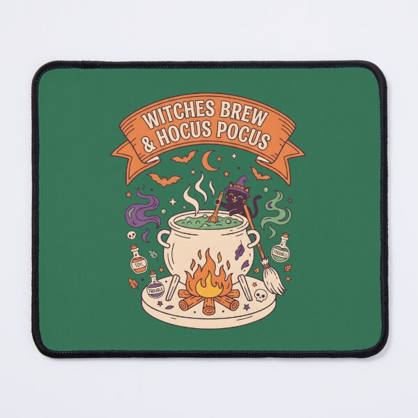 Item preview, Witches Brew & Hocus Pocus Cute Black Cat Cauldron. designed and sold by MyHappyArtShop.